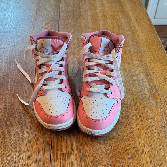 Jordan Other - Jordan Kids' Pink and White High-Top Sneakers